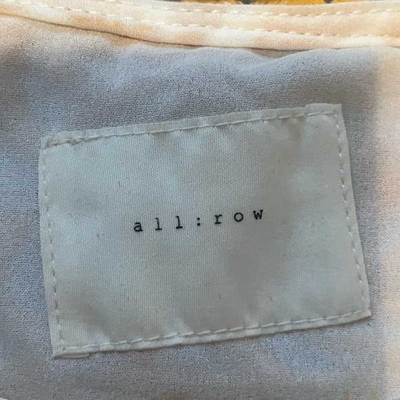 All:Row White and Yellow Embroidered Mini Dress | Boho Shift Dress Size L - Picture 6 of 13